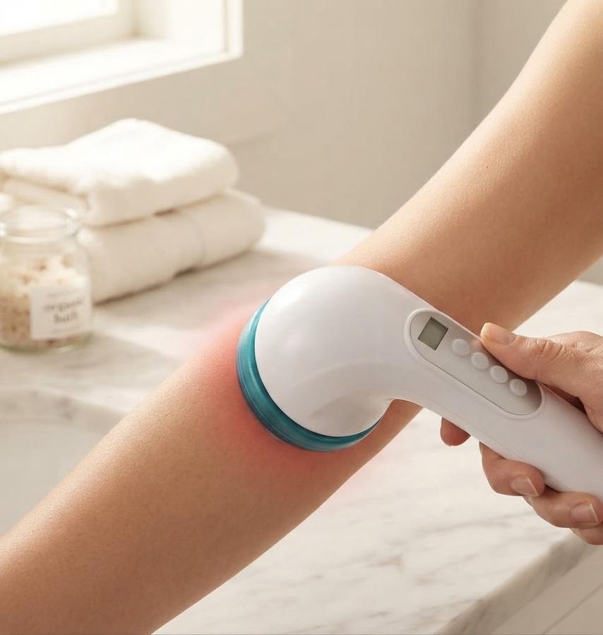 Radio Frequency Induced Heat-Palm NRG Reduction Cellulite Body Device in a home setting